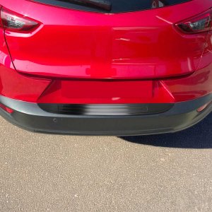 Mazda CX3 Rear Bumper Sill Cover - Omac - Brushed Dark - 2015
